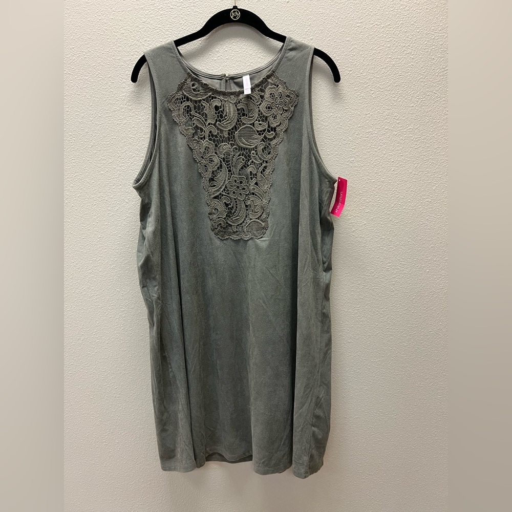 Xhilaration XXL Olive  New with Tags Lace Detail Tank Top Dress